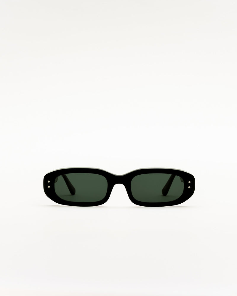 April Black - green solid lens