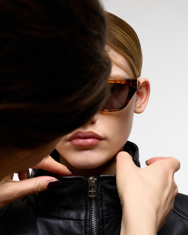 Memphis Havana - grey solid lens