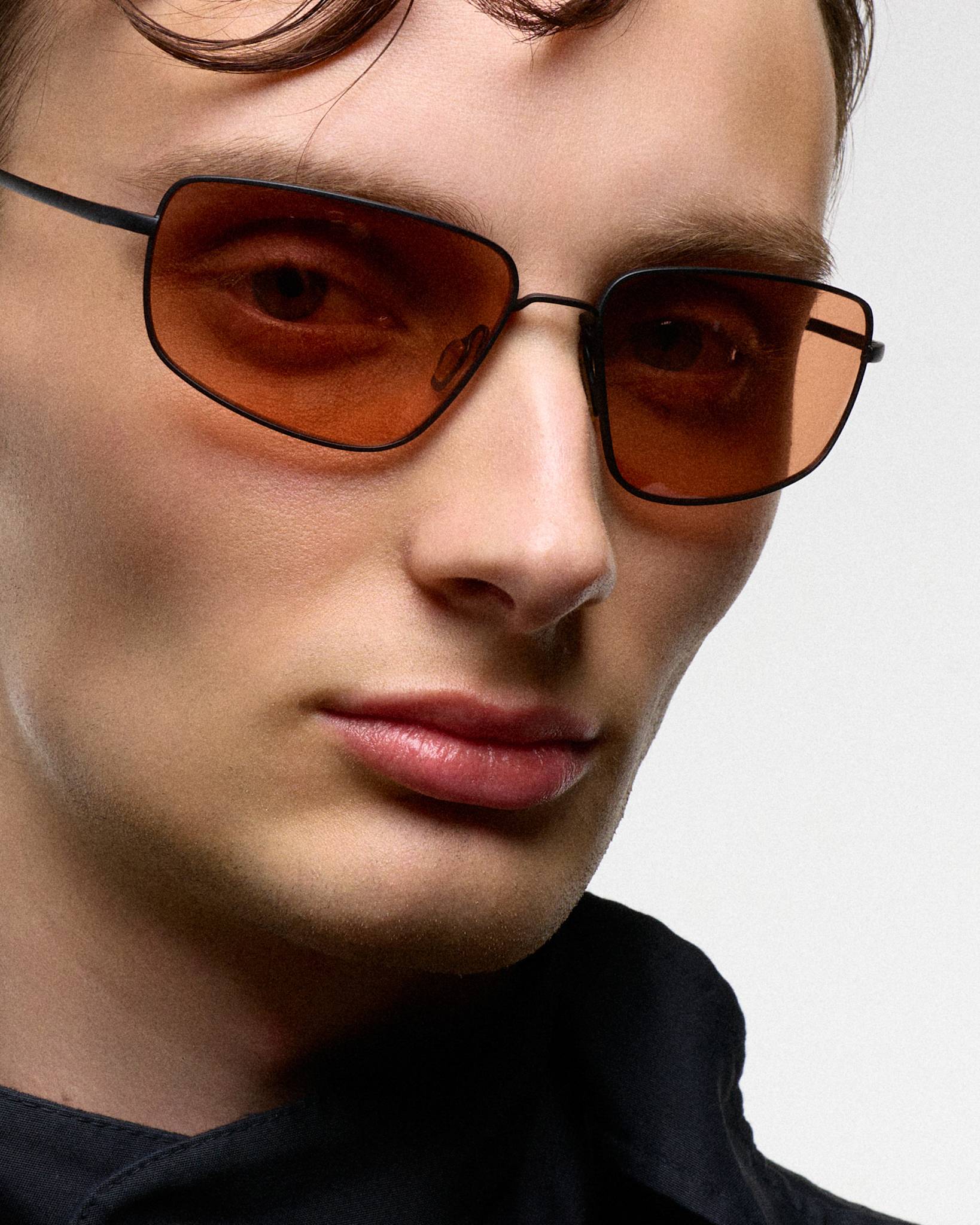Marathon matt Black - orange solid lens