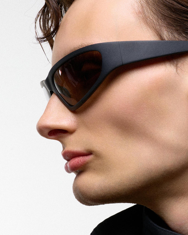 Crow matt Black - brown solid polarized lens