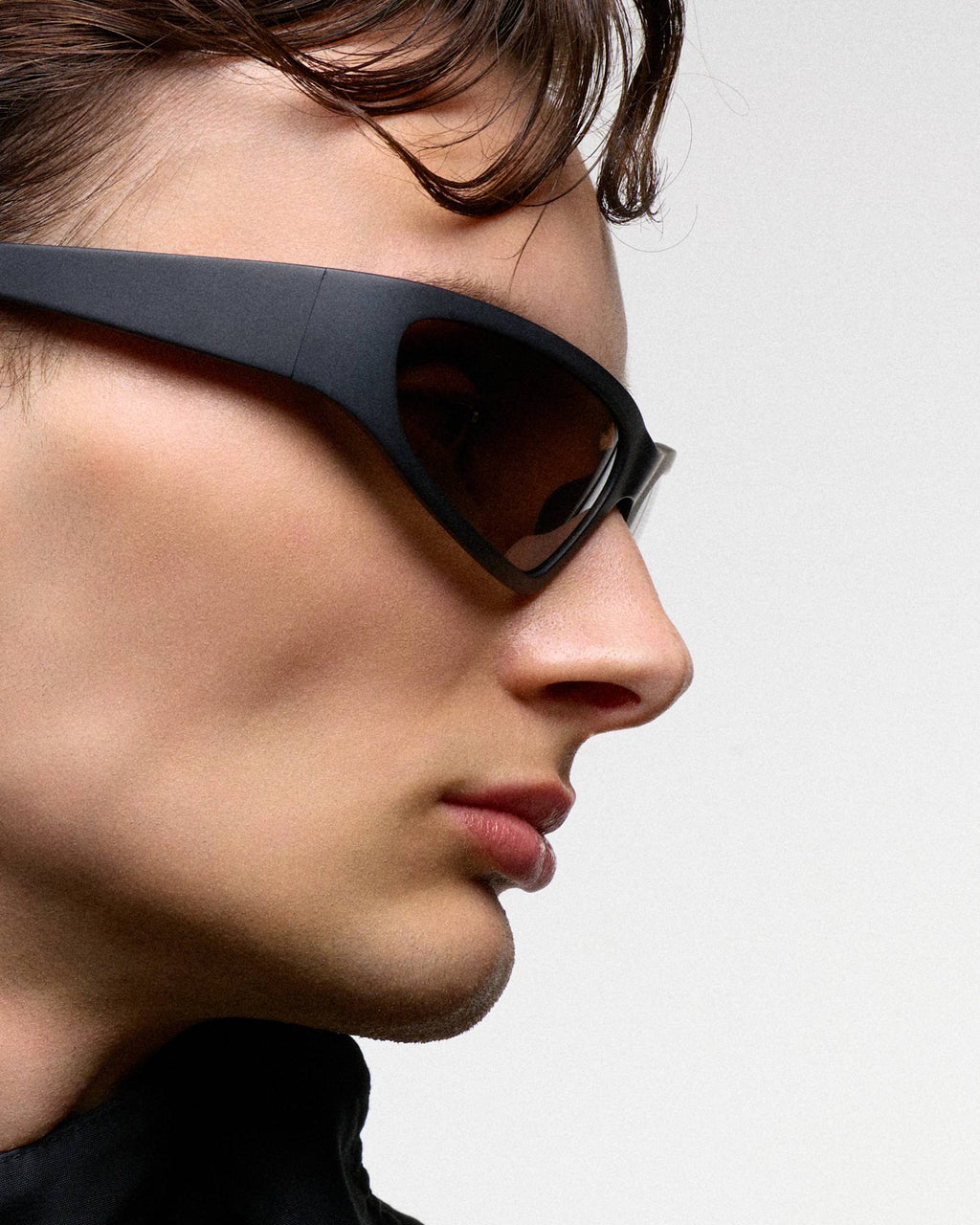 Crow matt Black - brown solid polarized lens