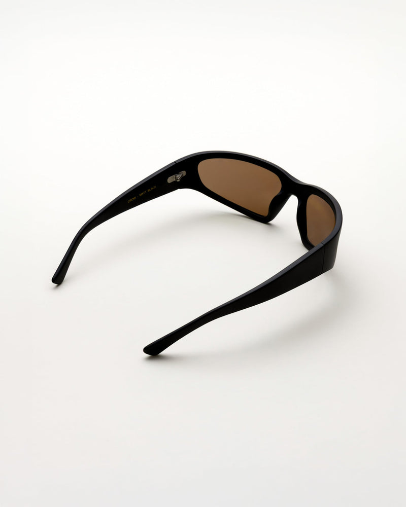 Crow matt Black - brown solid polarized lens