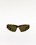 Crow matt Havana - green solid polarized lens