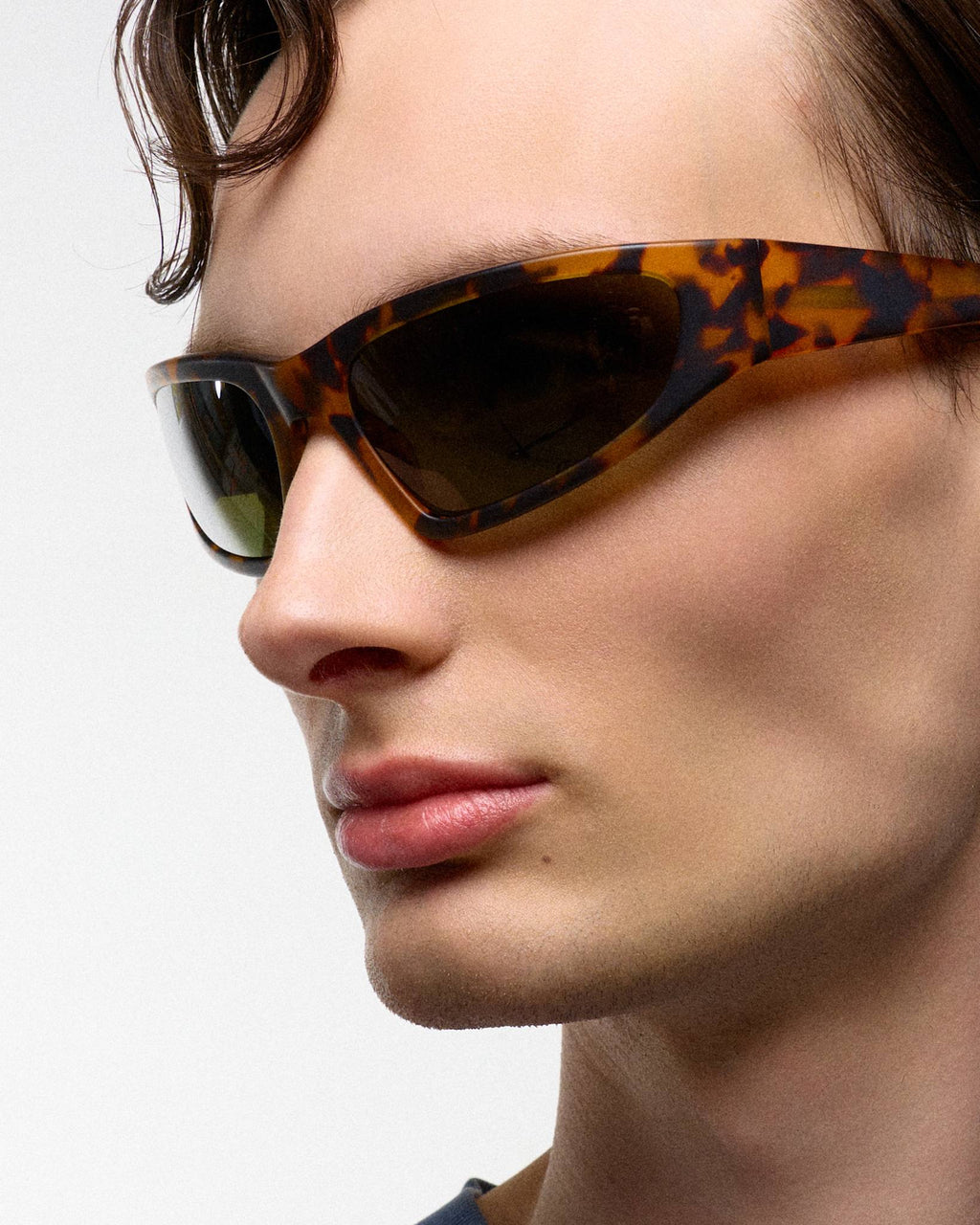 Crow matt Havana - green solid polarized lens
