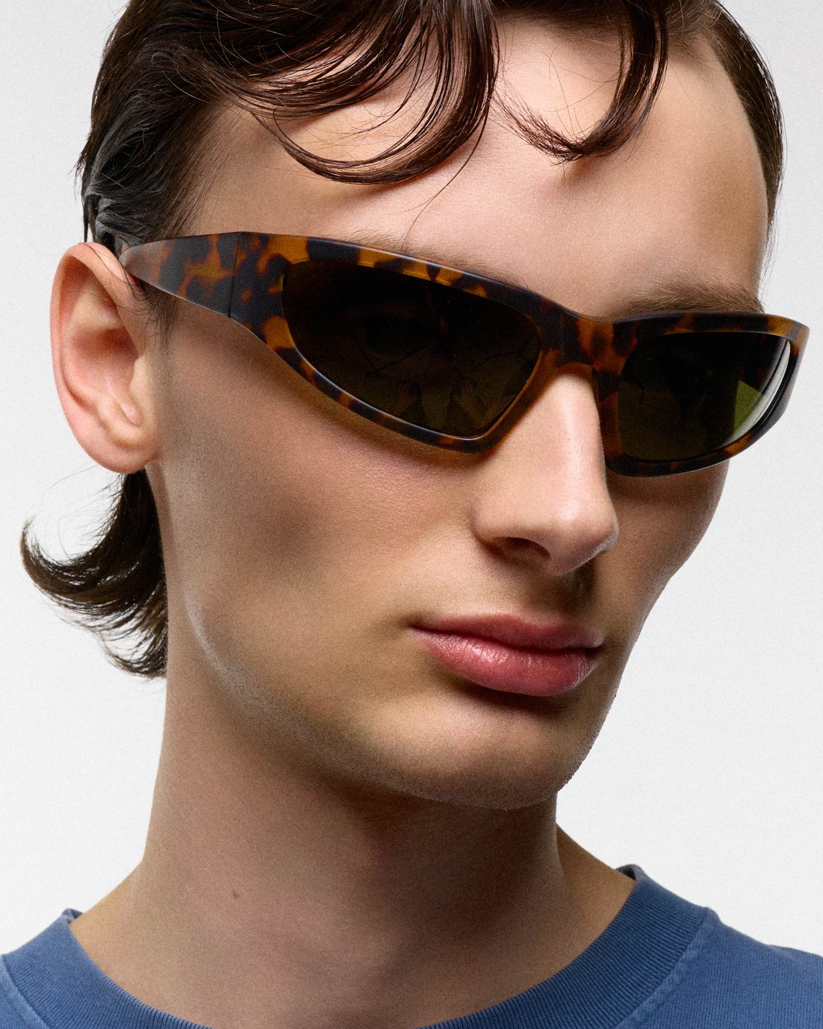 Crow matt Havana - green solid polarized lens
