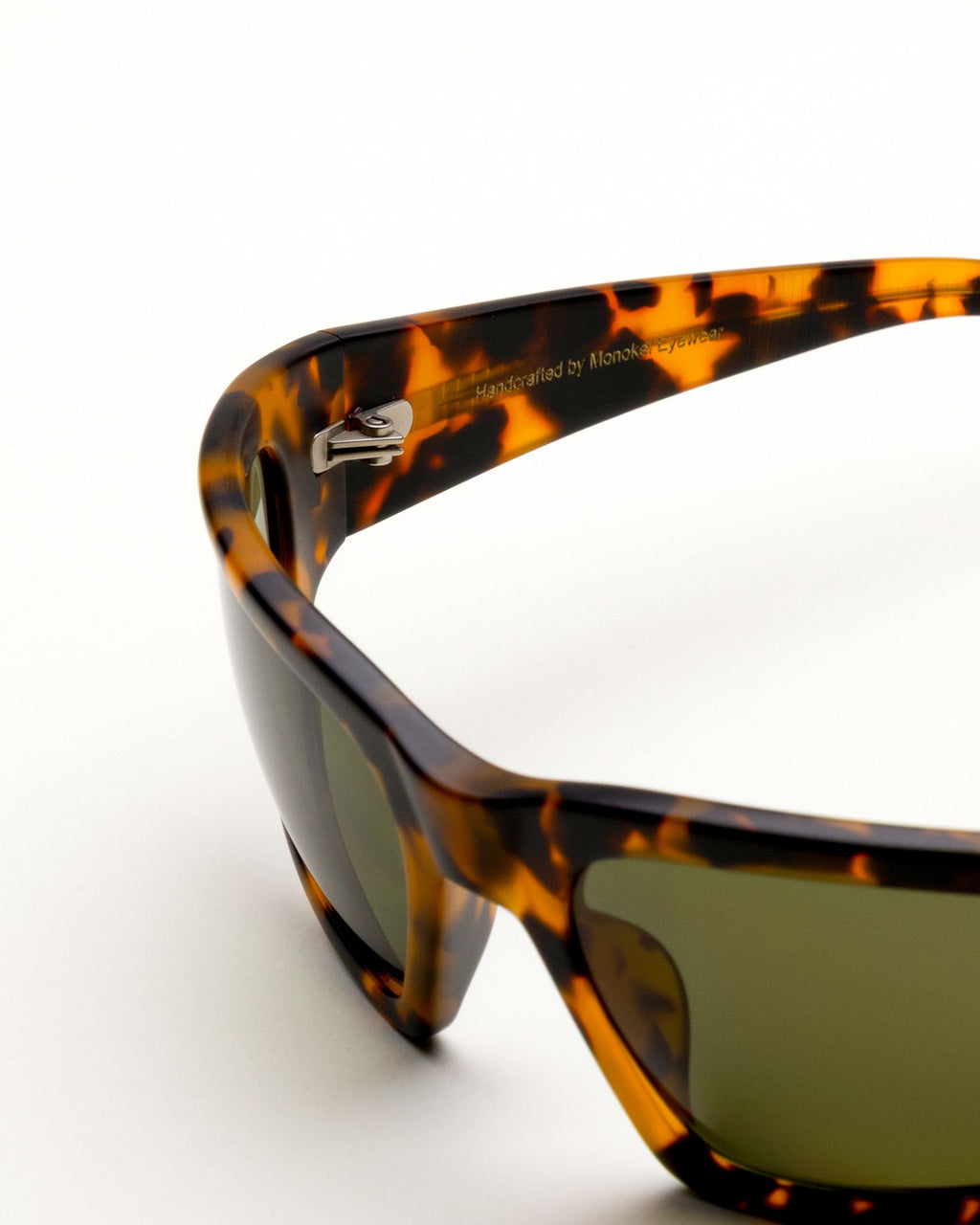 Crow matt Havana - green solid polarized lens