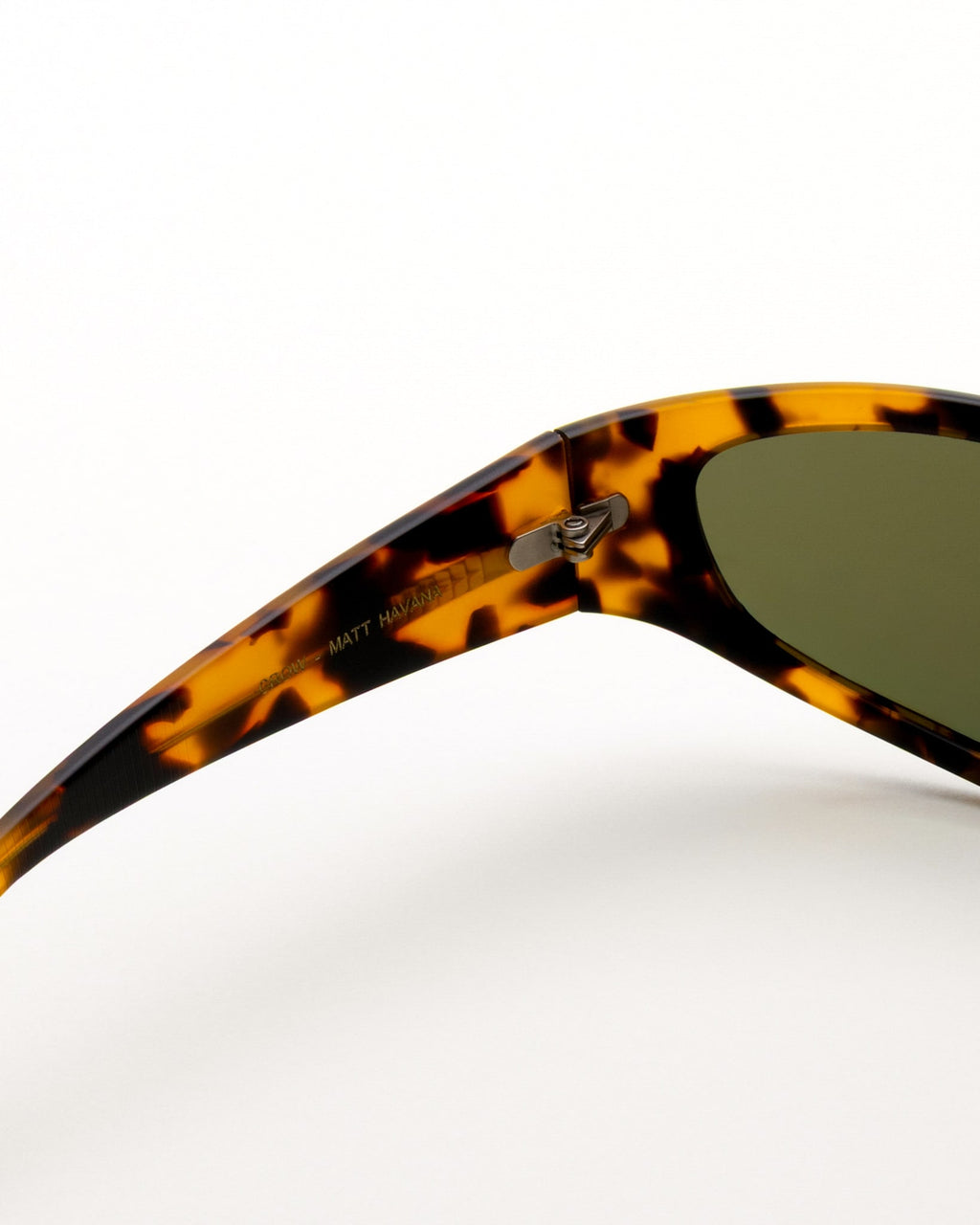 Crow matt Havana - green solid polarized lens