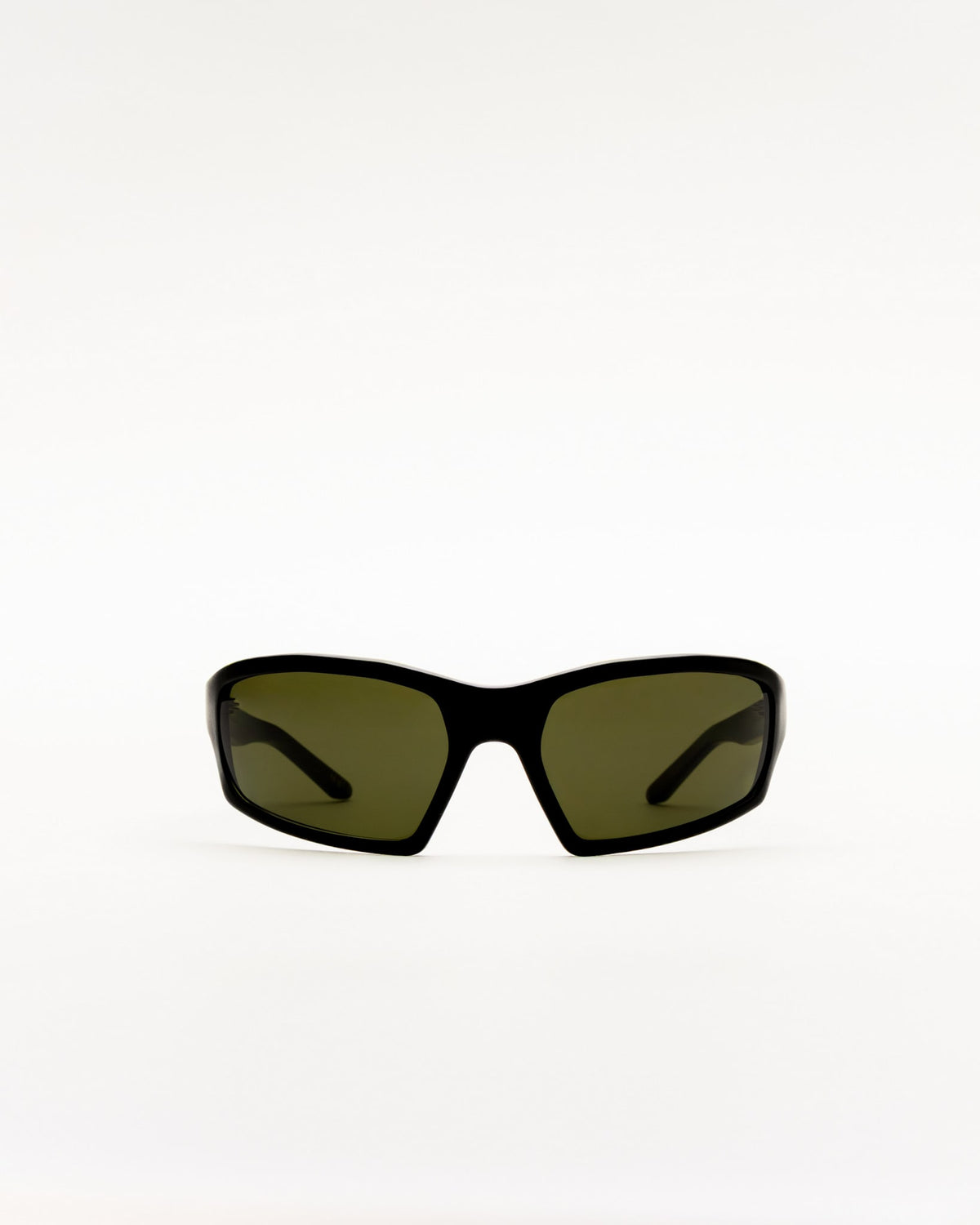 Raven matt Black - green solid polarized lens