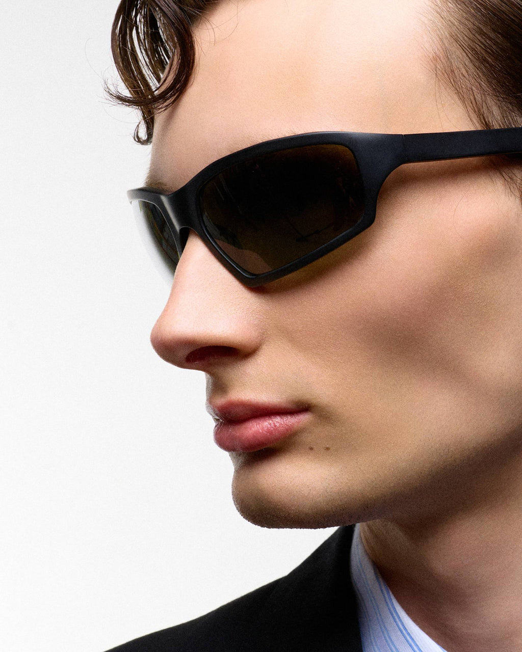 Raven matt Black - green solid polarized lens