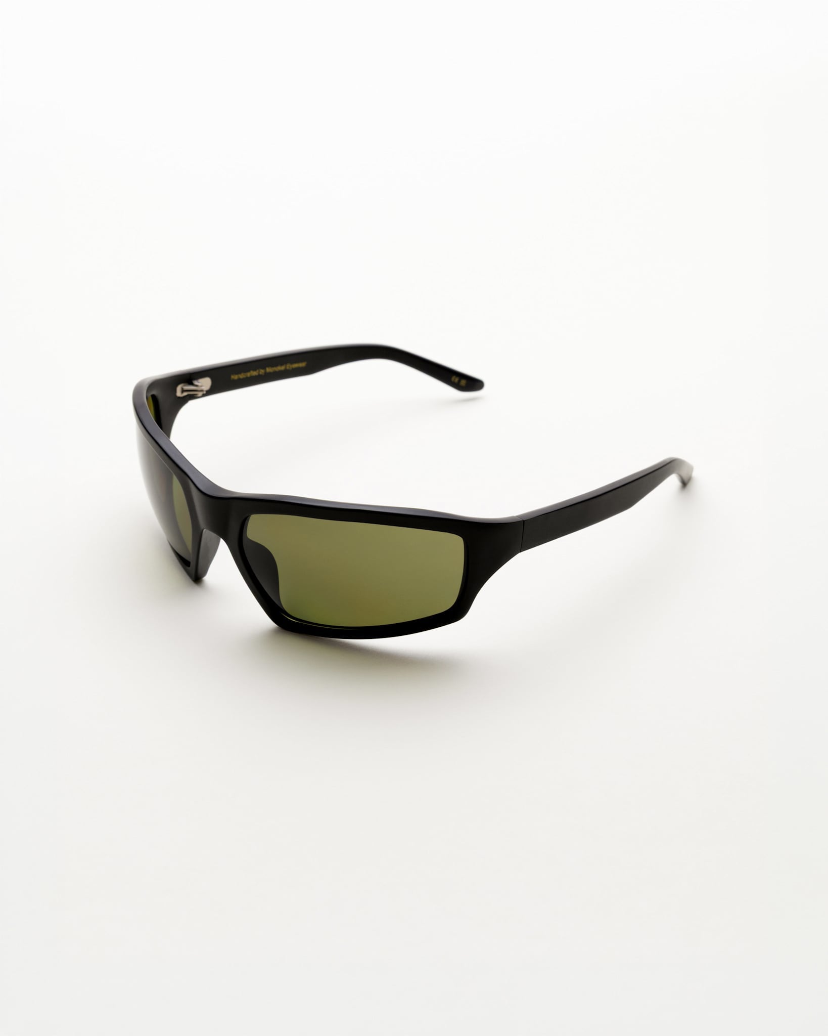 Raven matt Black - green solid polarized lens