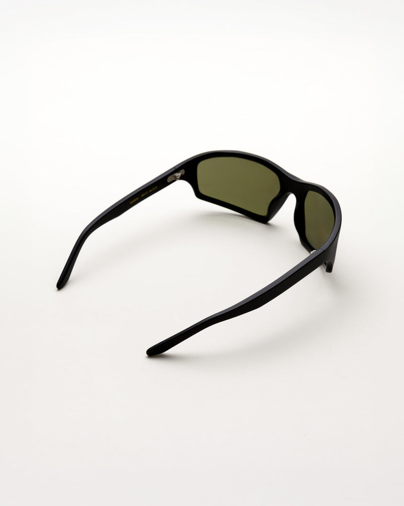 Raven matt Black - green solid polarized lens