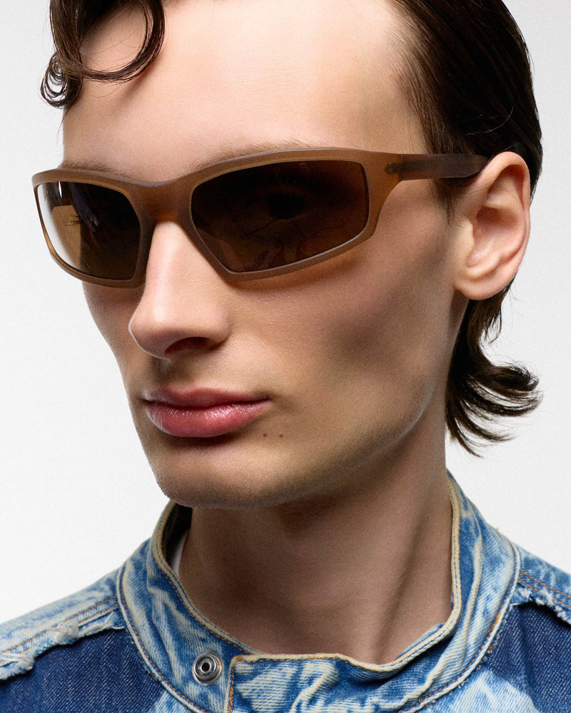 Raven matt Cola - brown solid polarized lens