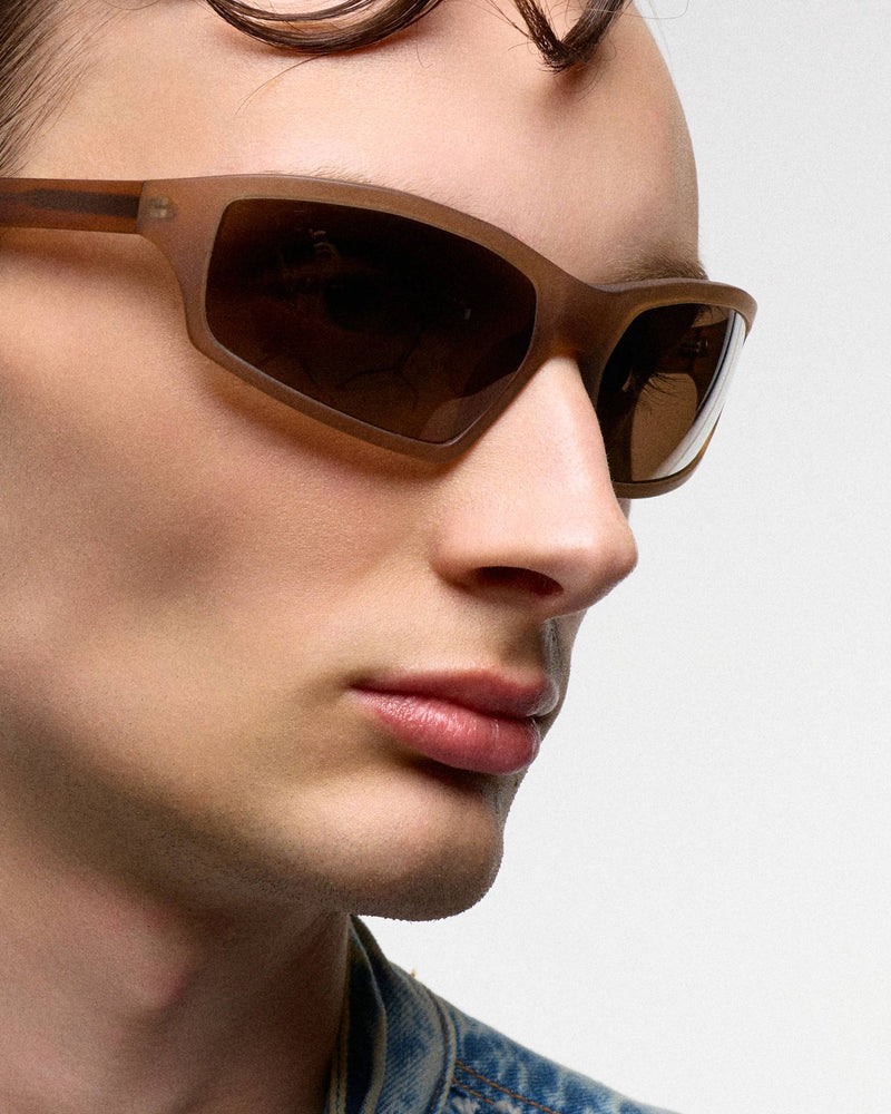 Raven matt Cola - brown solid polarized lens
