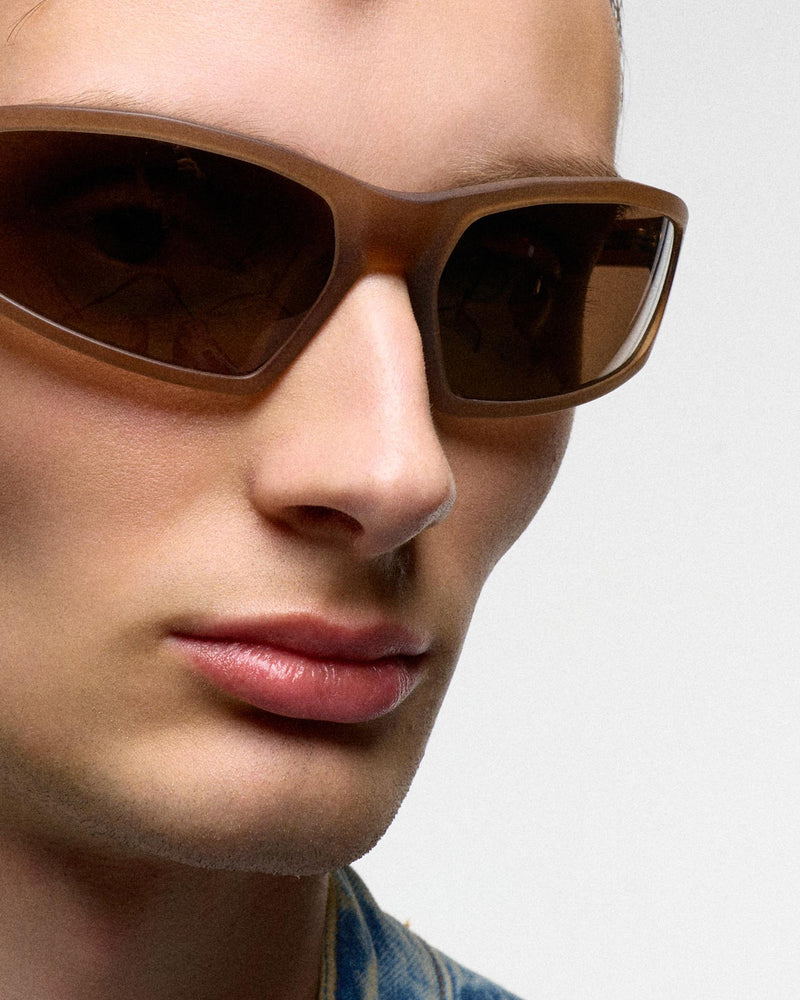 Raven matt Cola - brown solid polarized lens