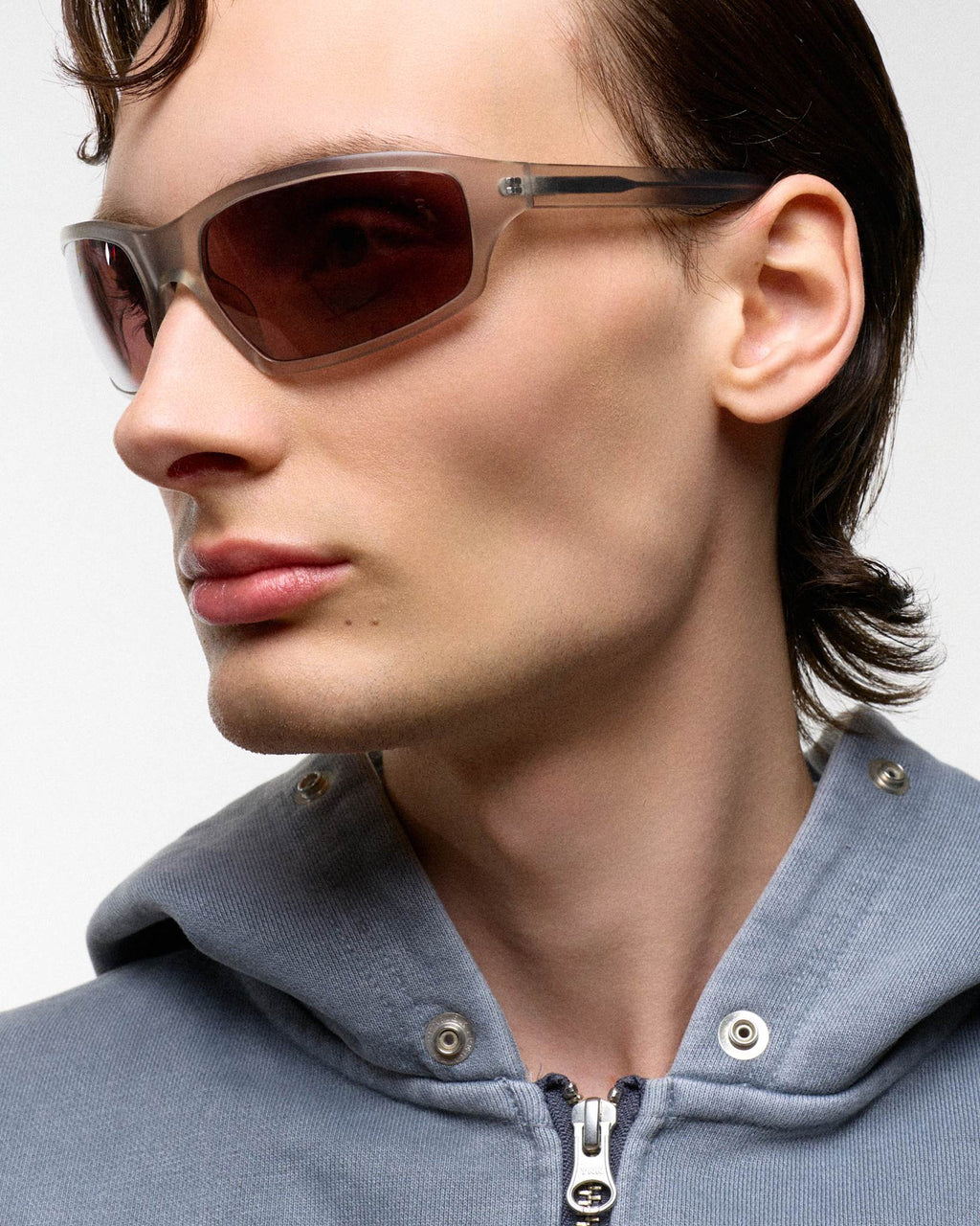 Raven matt Grey - rose solid polarized lens