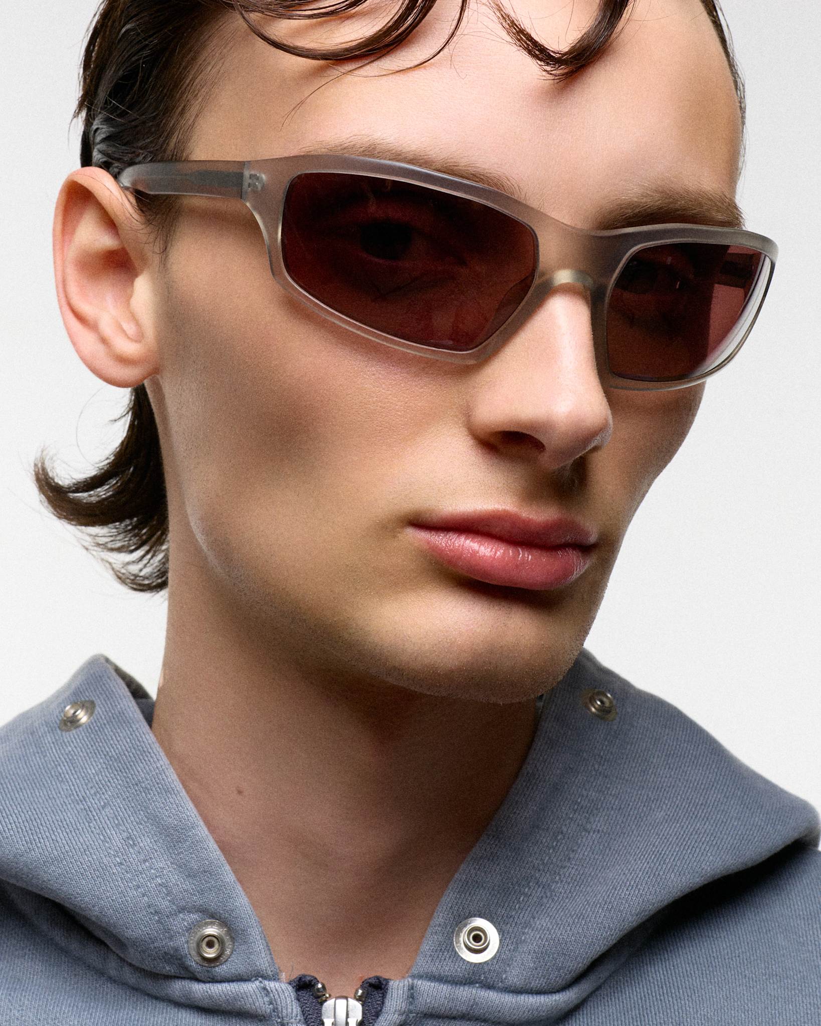 Raven matt Grey - rose solid polarized lens