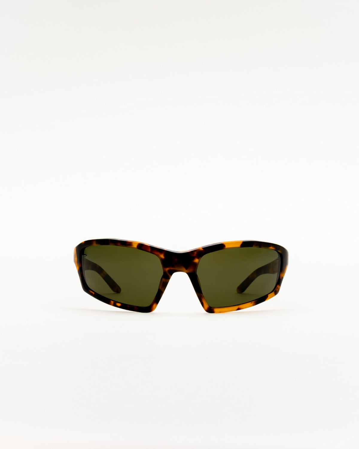 Raven matt Havana - green solid polarized lens