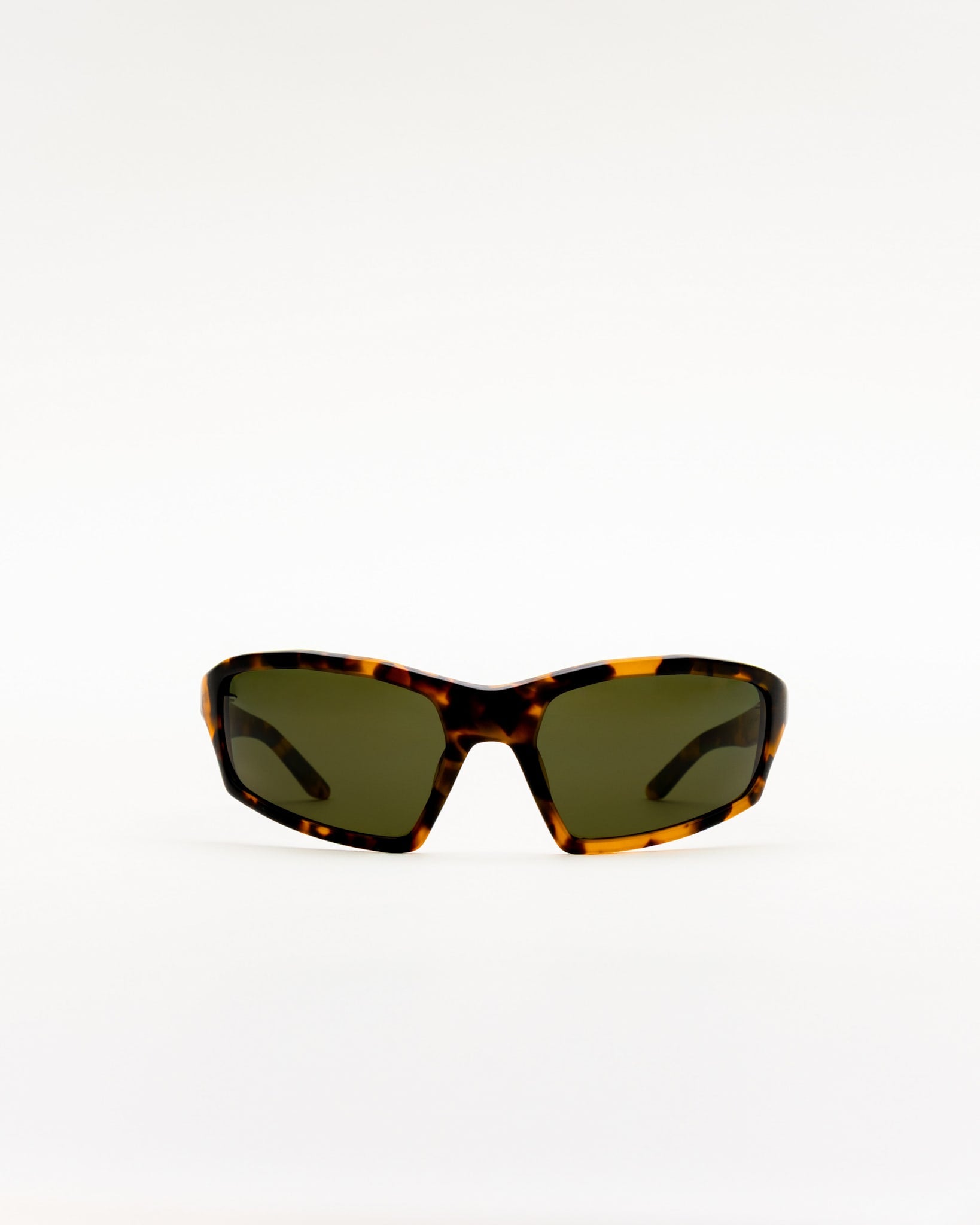 Raven matt Havana - green solid polarized lens