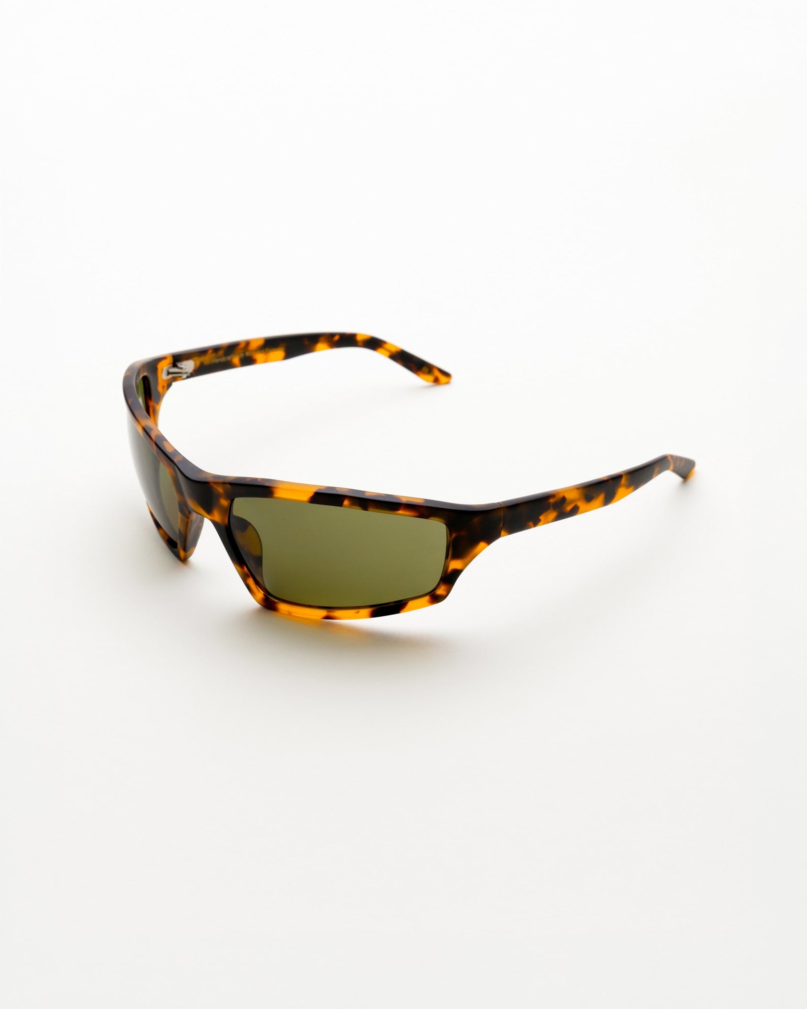 Raven matt Havana - green solid polarized lens