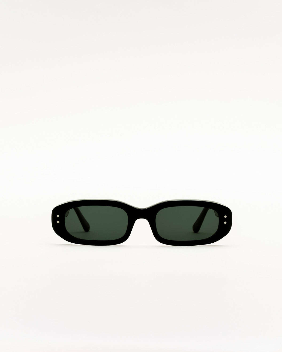 April Black - green solid lens