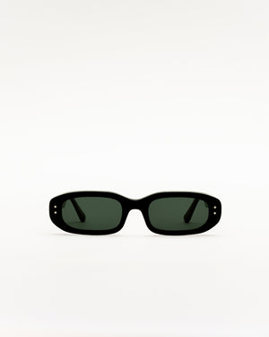 April Black - green solid lens