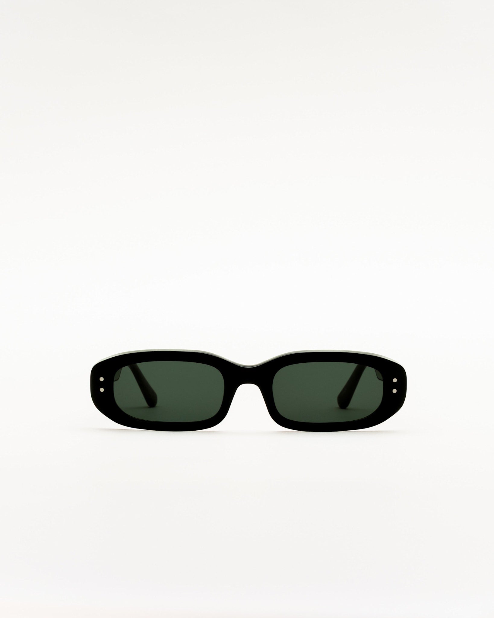 April Black - green solid lens