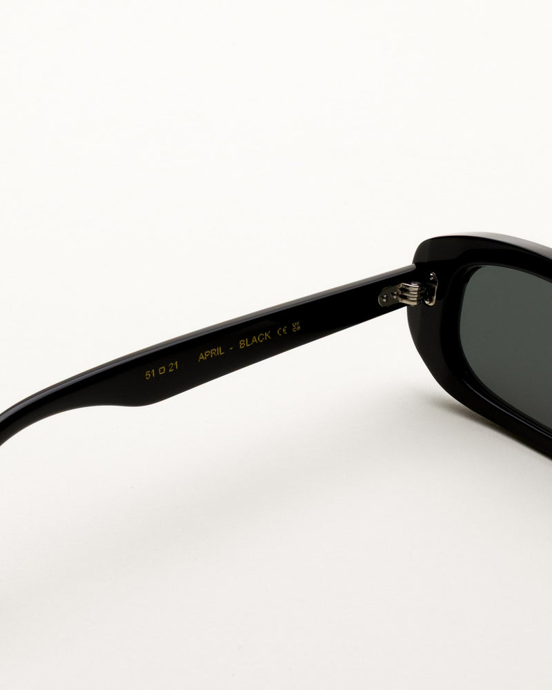 April Black - green solid lens