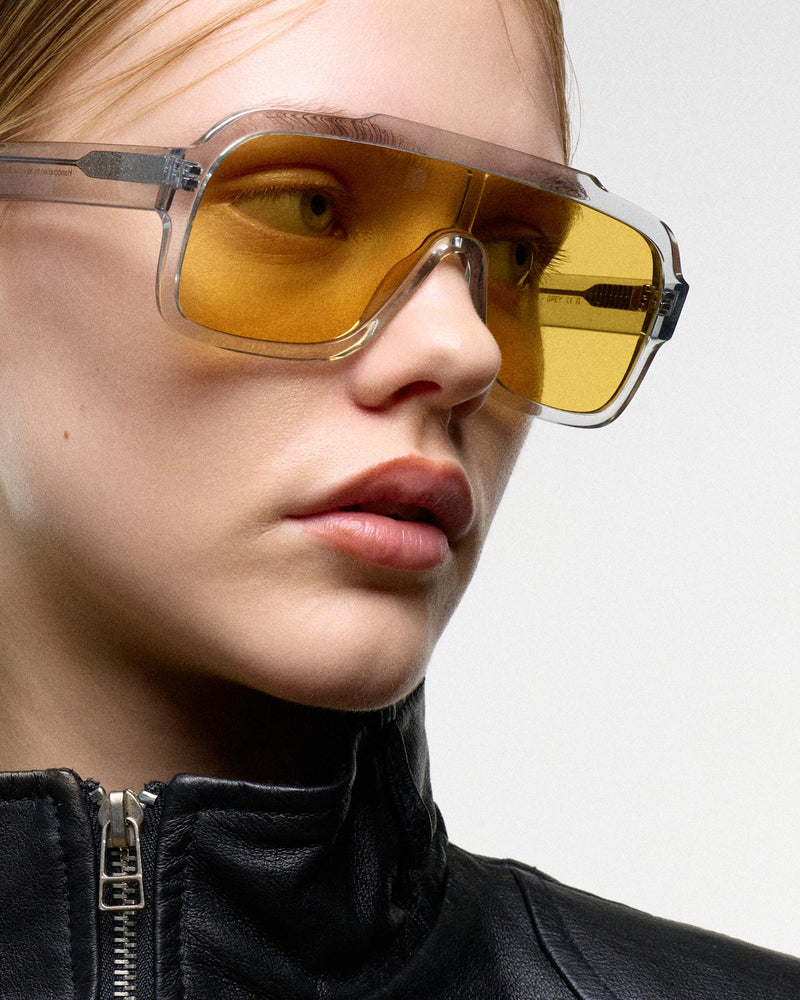 Aspen Grey - orange solid lens
