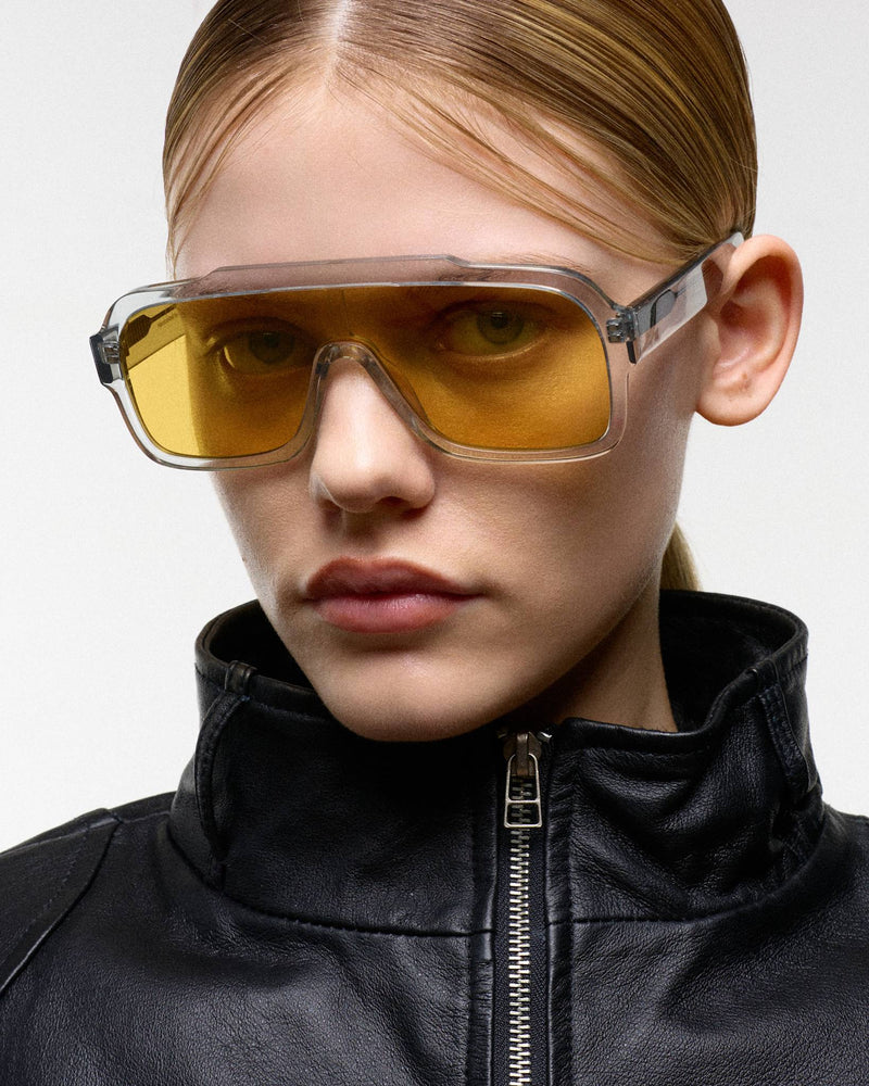 Aspen Grey - orange solid lens