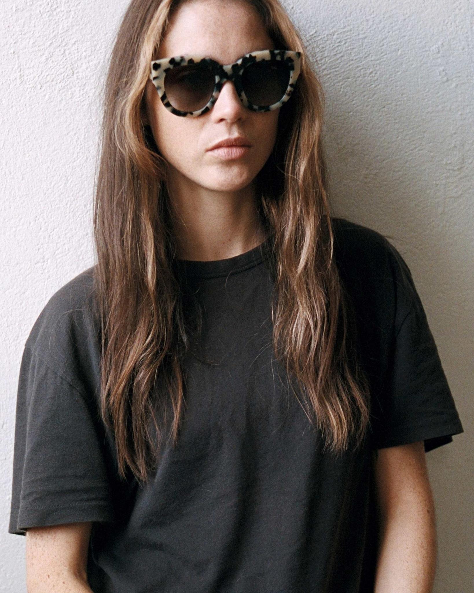 Cleo Black/White havana - grey gradient lens