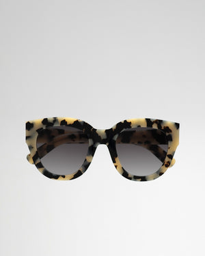 Cleo Black/White havana - grey gradient lens