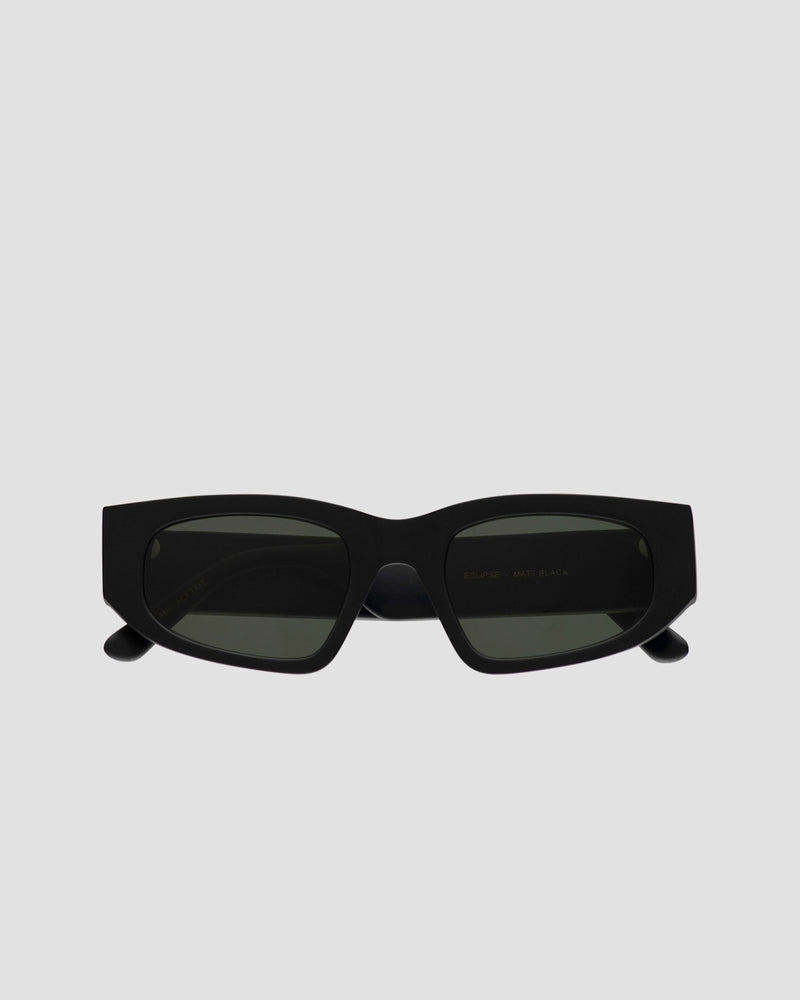 Eclipse matt Black - green solid lens