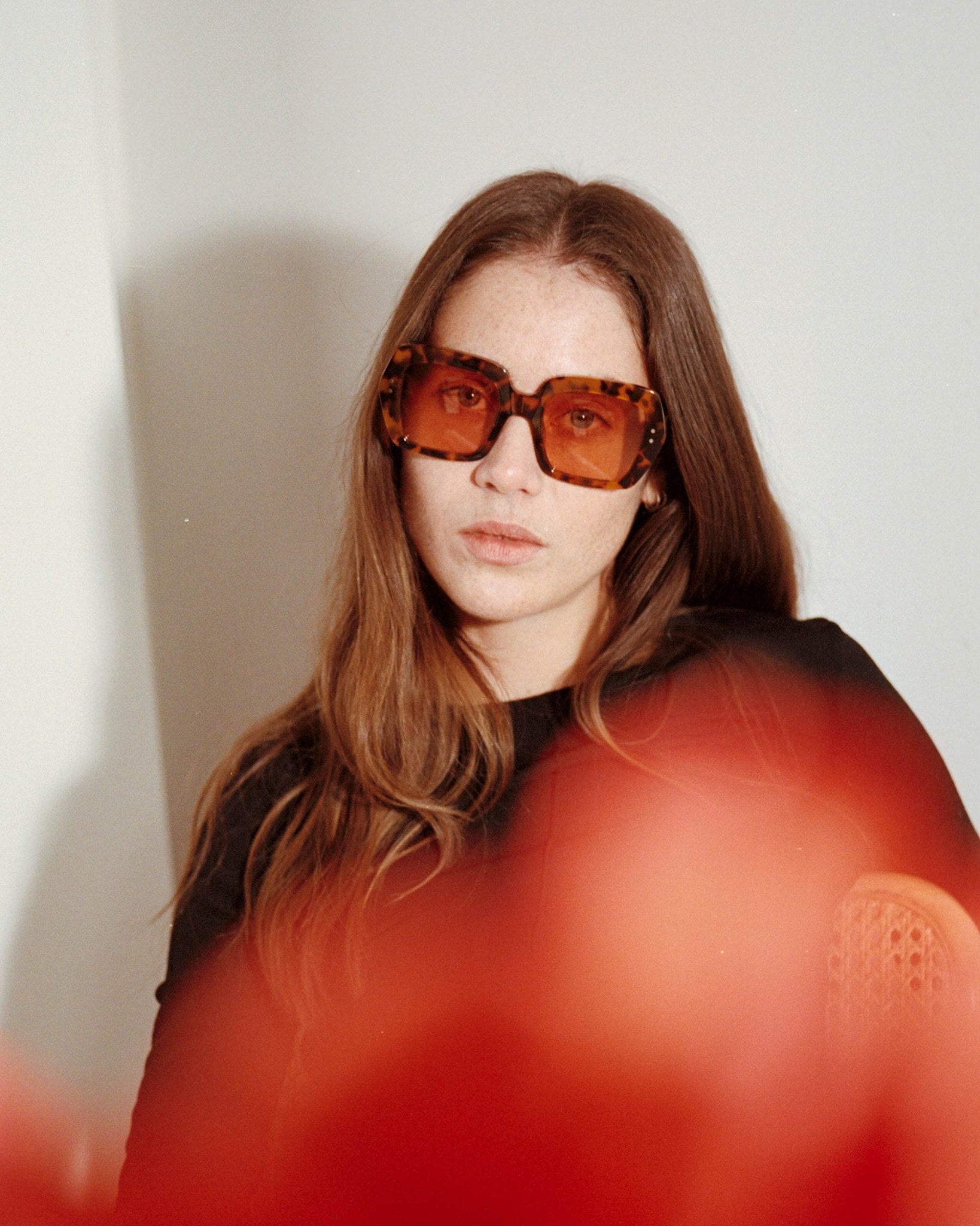 Kaia Havana - orange solid lens