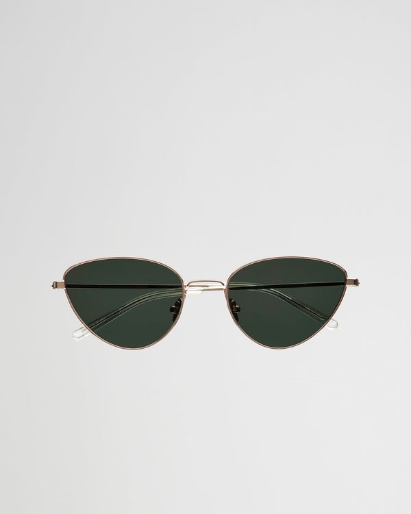 Luna Gold - green solid lens