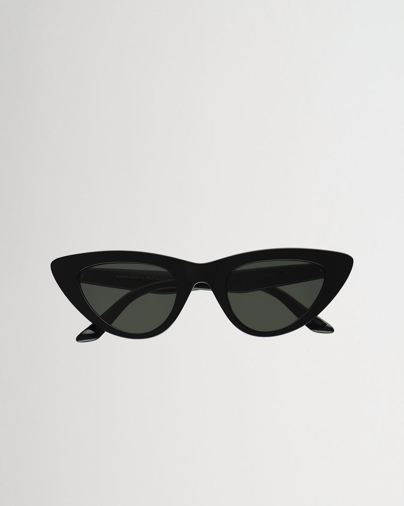 Moon Black - green solid lens