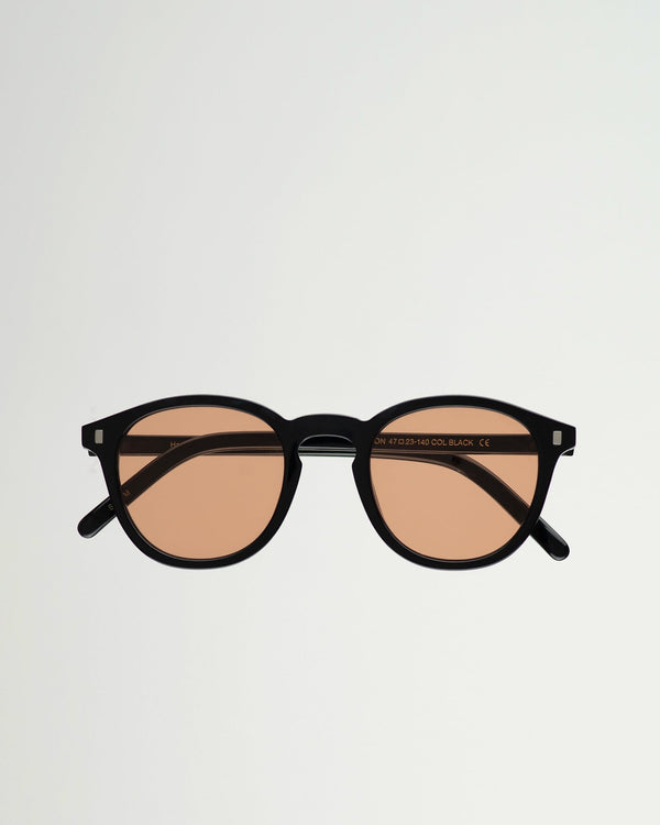 Nelson Black - orange solid lens