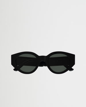 Polly Black - green solid lens