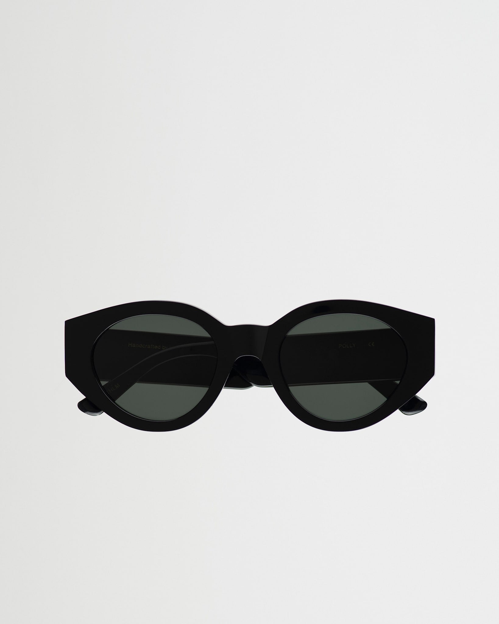 Polly Black - green solid lens