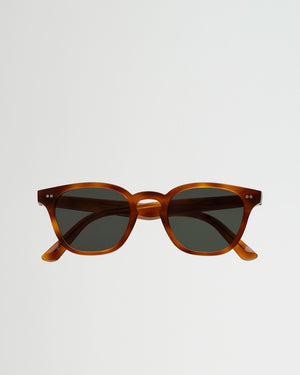 River Amber - green solid lens