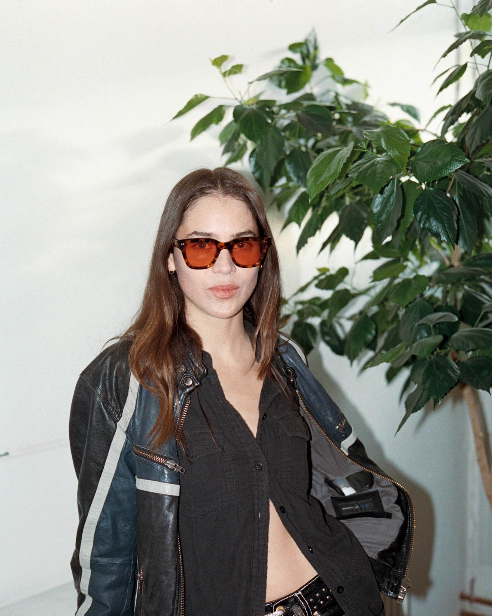 Ellis Havana - orange solid lens